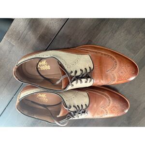 Johnston & Murphy 12M L16 Brown/Cream Saddle Oxford
